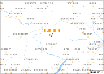 map of Komniná