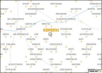 map of Komórki