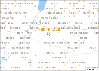 map of Komparzów