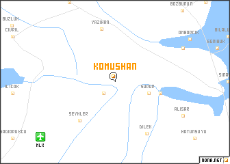 map of Kömüşhan