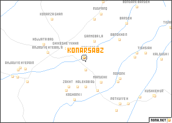 map of Konār Sabz