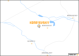 map of Konayevskiy