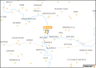 map of Kona