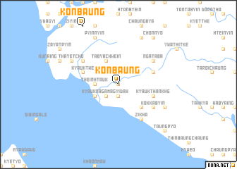 map of Kônbaung
