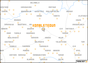 map of Konblétéoun