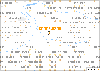 map of Koncewizna