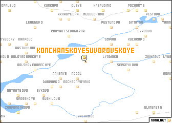 map of Konchanskoye-Suvorovskoye