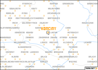 map of Končiny