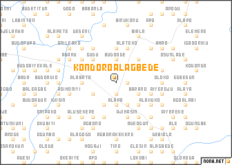map of Kondoro Alagbede