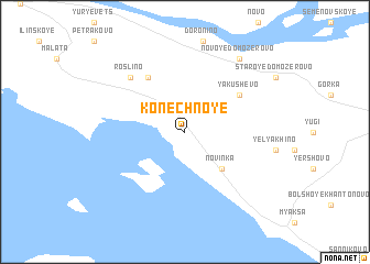 map of Konechnoye