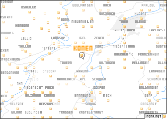 map of Könen