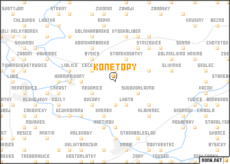 map of Konětopy