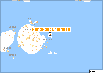 map of Kong-Kong Laminusa
