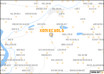 map of Koniecwałd