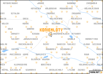 map of Koniemłoty