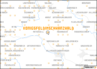 map of Königsfeld im Schwarzwald