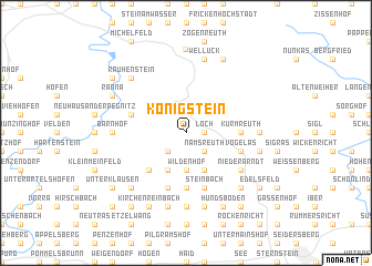 map of Königstein