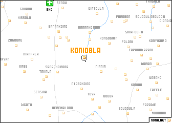 map of Koniobla