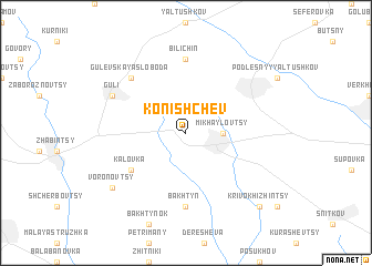 map of Konishchëv