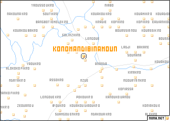 map of Konoman-Dibinamoun