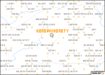 map of Konopki Monety