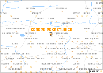 map of Konopki Pokrzywnica