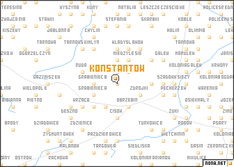 map of Konstantów