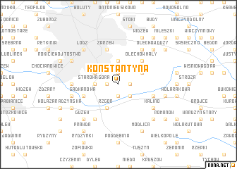 map of Konstantyna
