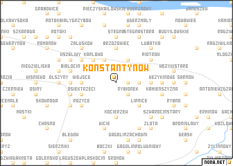 map of Konstantynów