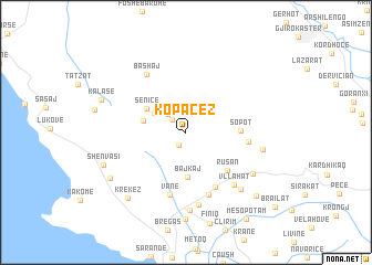 map of Kopaçez
