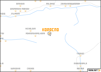 map of Kopačno