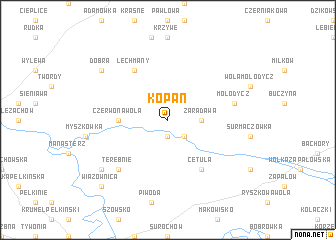 map of Kopań