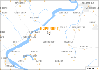 map of Kopárhát