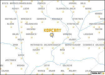 map of Kopčany