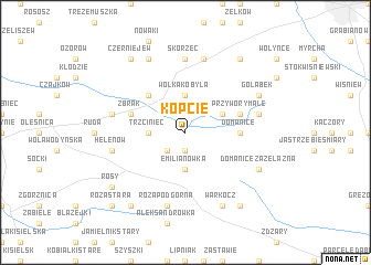 map of Kopcie