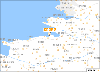 map of Koper