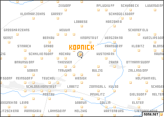 map of Köpnick