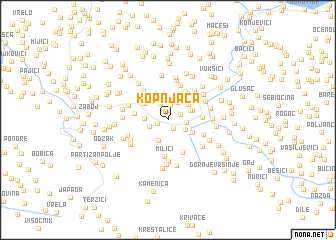 map of Kopnjača