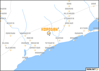 map of Kopodaw