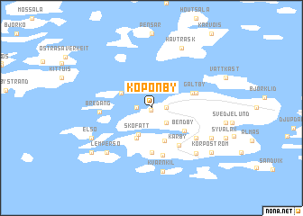 map of Koponby