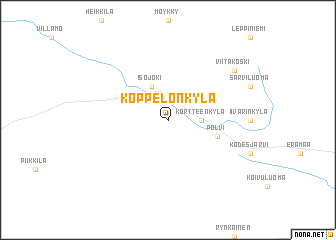 map of Koppelonkylä