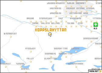 map of Koppslahyttan