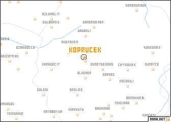 map of Köprücek