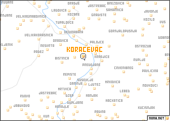 map of Koraćevac