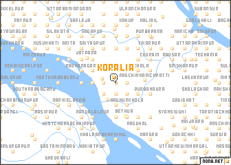 map of Korālia