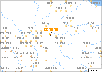 map of Korbau