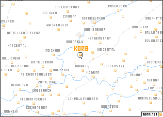 map of Korb