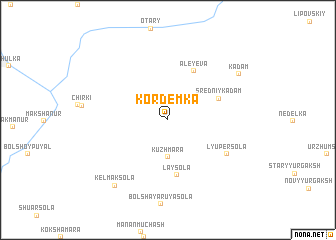 map of Kordemka