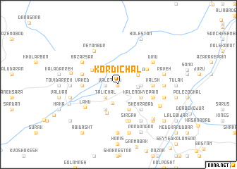map of Kordī Chāl