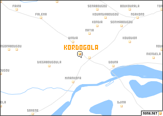 map of Kordogola